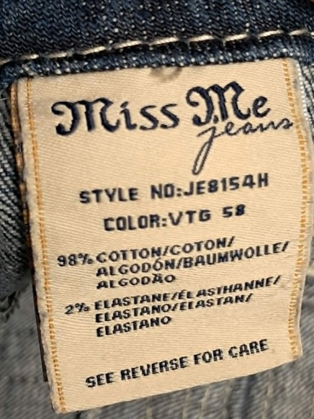 Miss Me Shorts Size 28 Low Rise Distressed Denim Embelished Rhinestone JE8154H - Picture 2 of 15